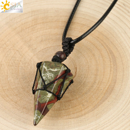 Celestial Harmony Cone Pendant Necklace