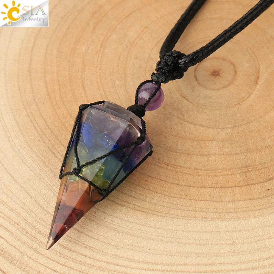 Celestial Harmony Cone Pendant Necklace