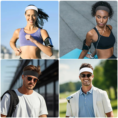 8-Pack Non-Slip Sport Headbands for Women