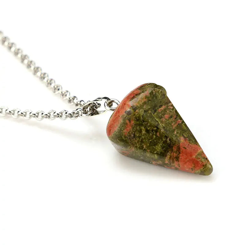 EternaGlow Natural Stone Pendant Necklace