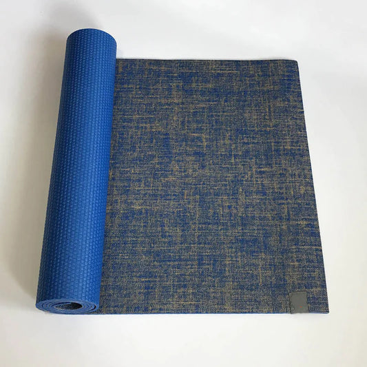 Eco-Friendly Linen Yoga Mat with Natural Rubber Base