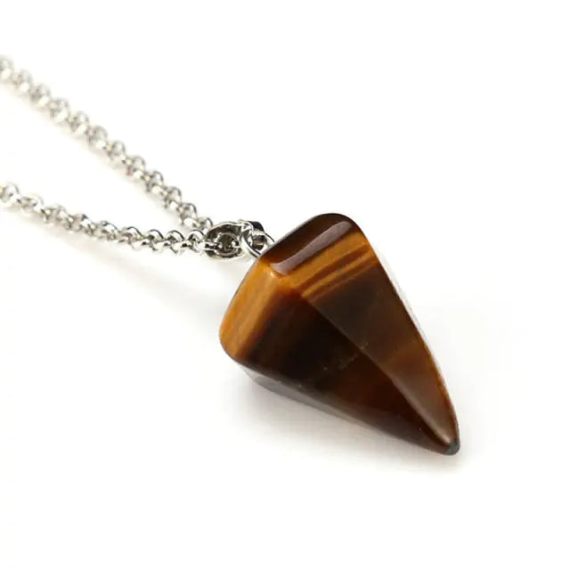 EternaGlow Natural Stone Pendant Necklace