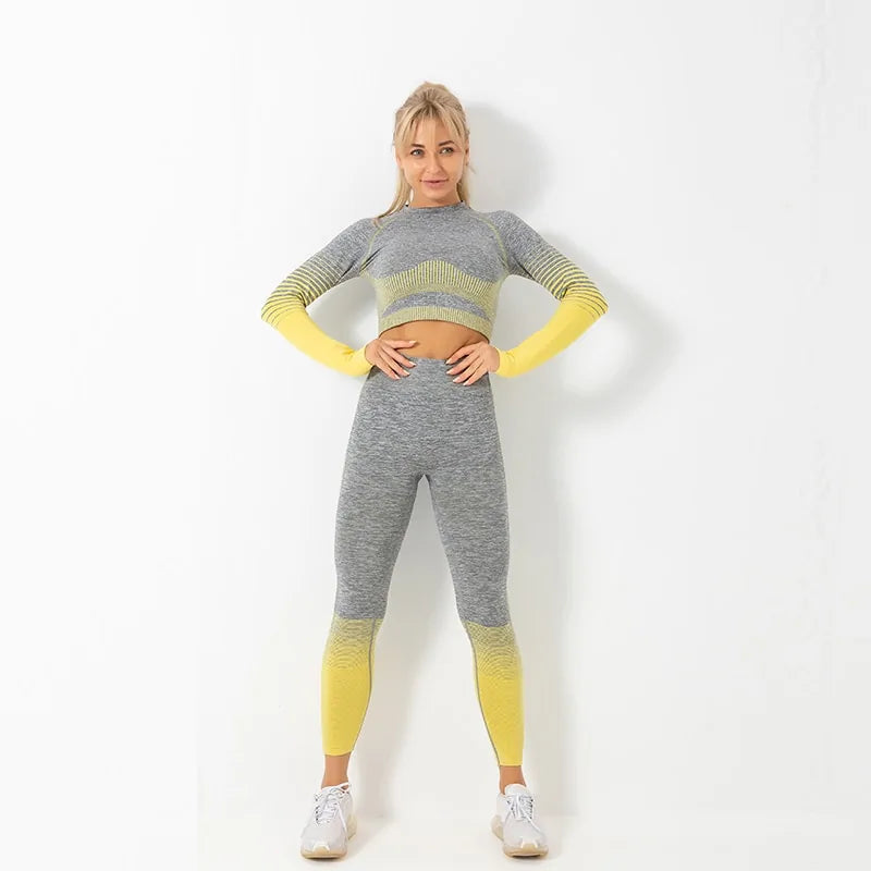 RadianceFlow Seamless Ombre Yoga Set