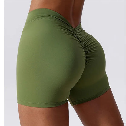 Seamless Flow High-Waist Yoga Shorts