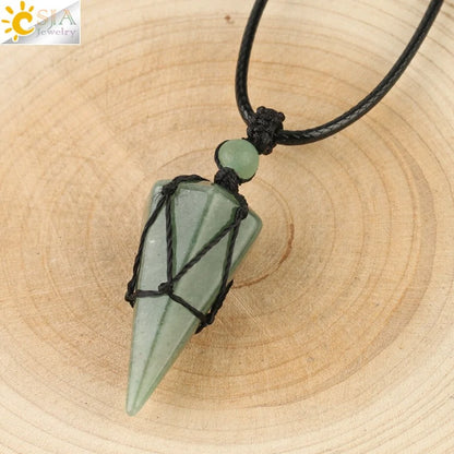 Celestial Harmony Cone Pendant Necklace