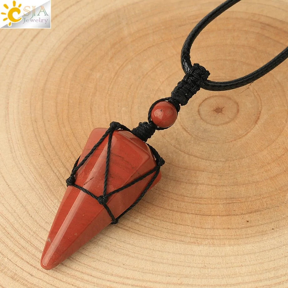 Celestial Harmony Cone Pendant Necklace