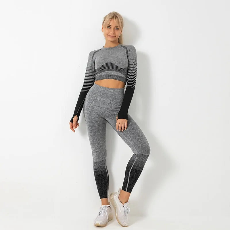 RadianceFlow Seamless Ombre Yoga Set