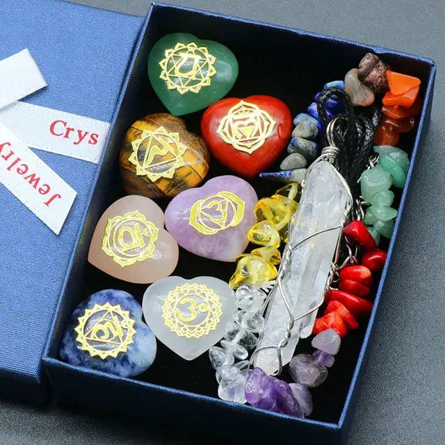 HarmonyHeart 7-Piece Chakra Crystal Set