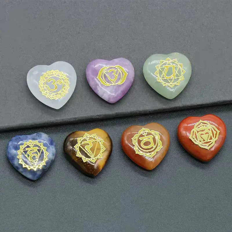 HarmonyHeart 7-Piece Chakra Crystal Set