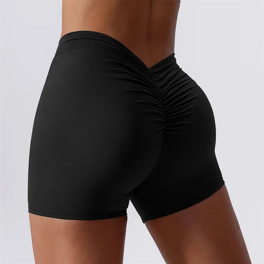 Seamless Flow High-Waist Yoga Shorts