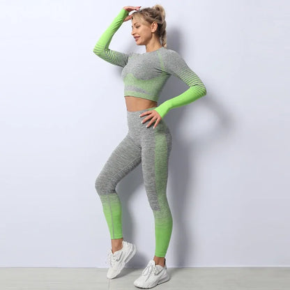 RadianceFlow Seamless Ombre Yoga Set