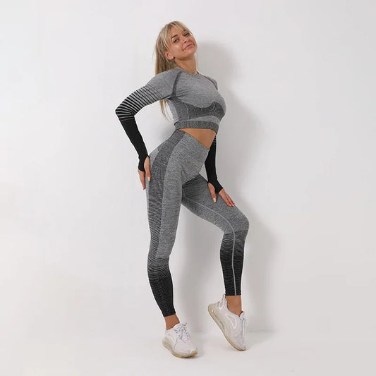 RadianceFlow Seamless Ombre Yoga Set