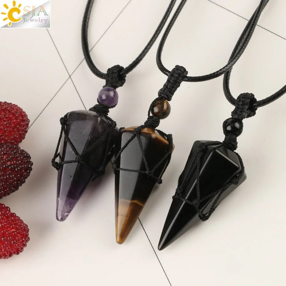 Celestial Harmony Cone Pendant Necklace