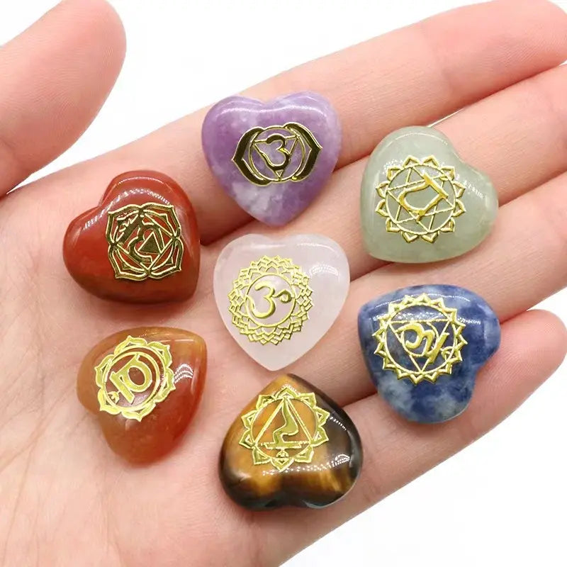 HarmonyHeart 7-Piece Chakra Crystal Set