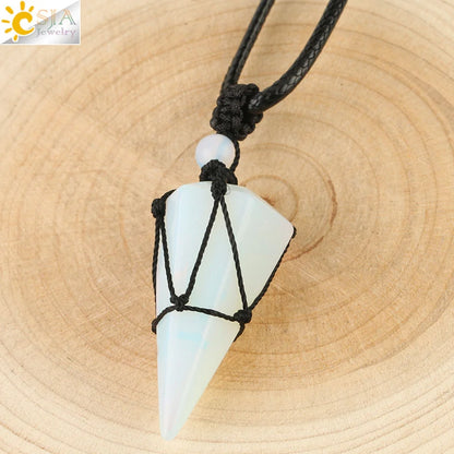 Celestial Harmony Cone Pendant Necklace