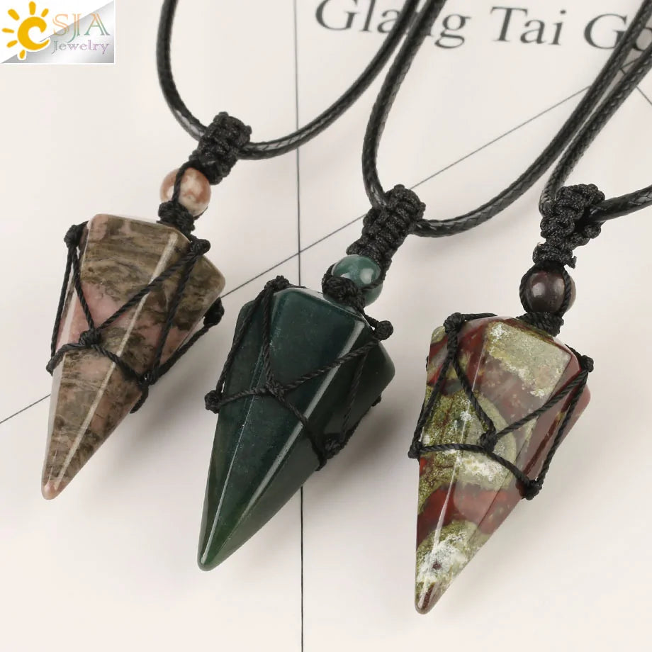 Celestial Harmony Cone Pendant Necklace