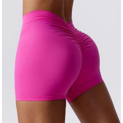 Seamless Flow High-Waist Yoga Shorts