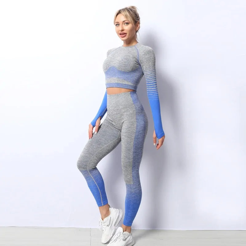 RadianceFlow Seamless Ombre Yoga Set