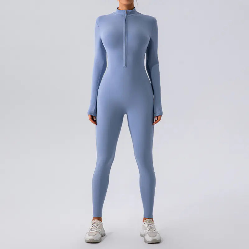 High Flex Zipper Yoga Jumpsuit