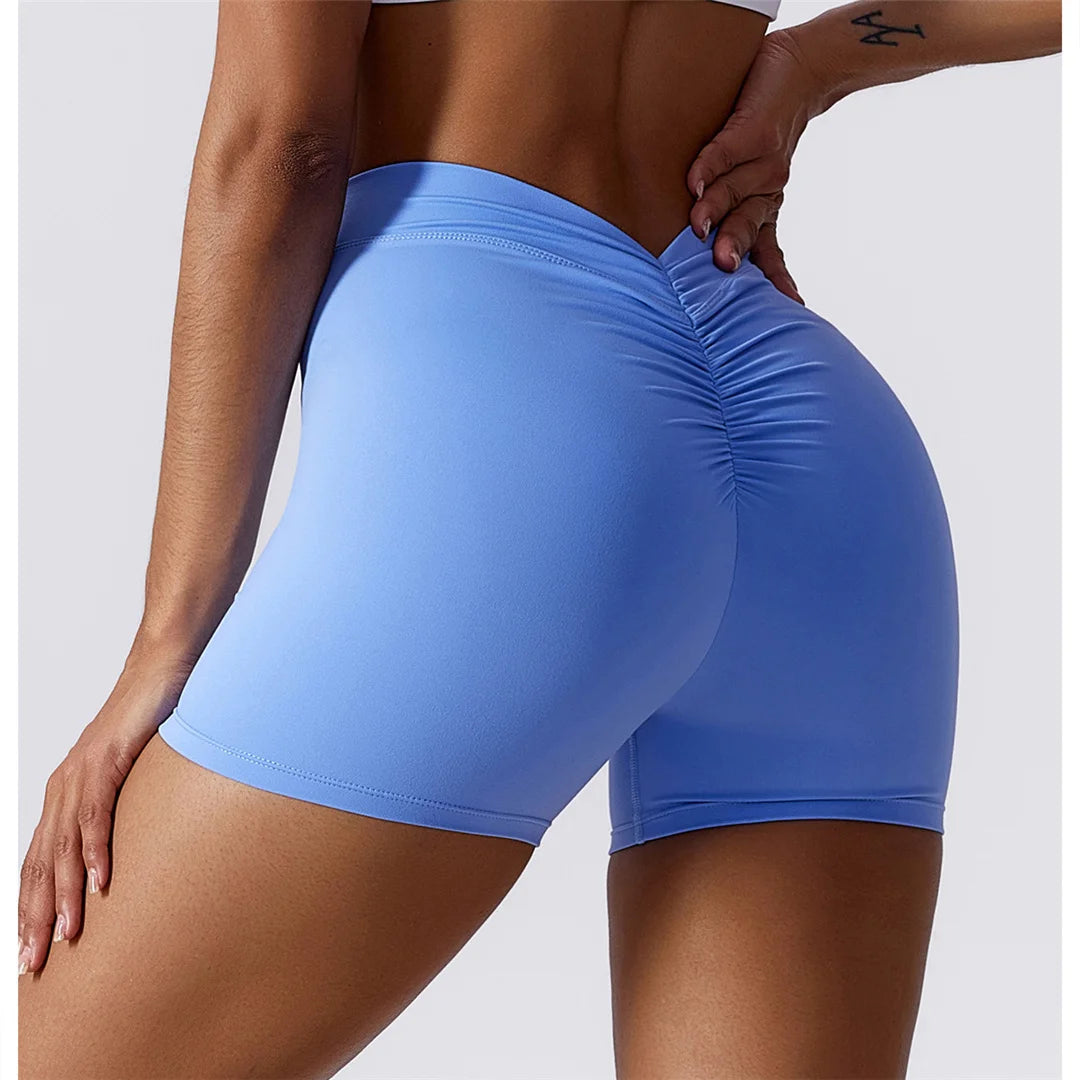 Seamless Flow High-Waist Yoga Shorts